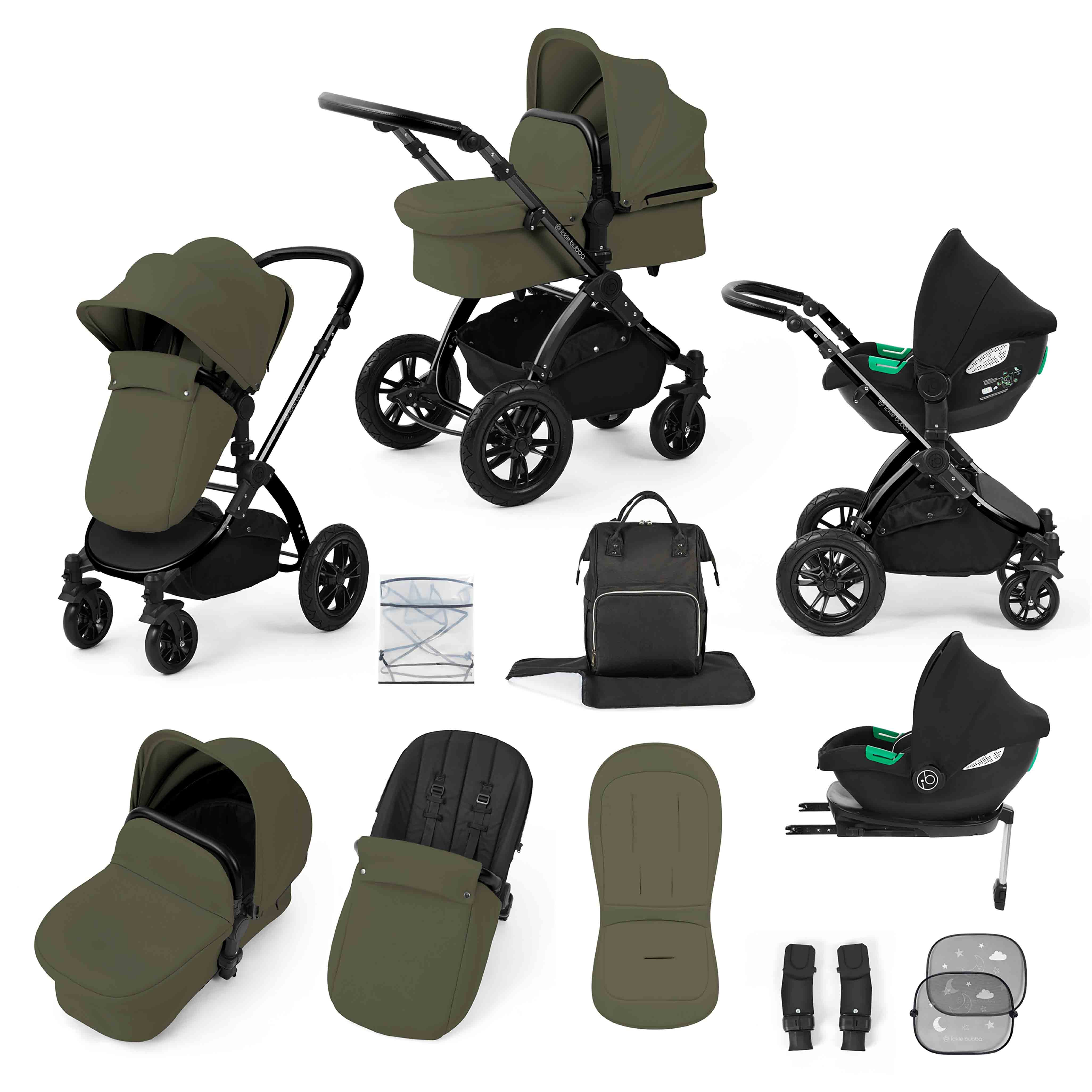 Système de voyage tout-en-un Stomp Luxe Cirrus i-Size avec base ISOFIX