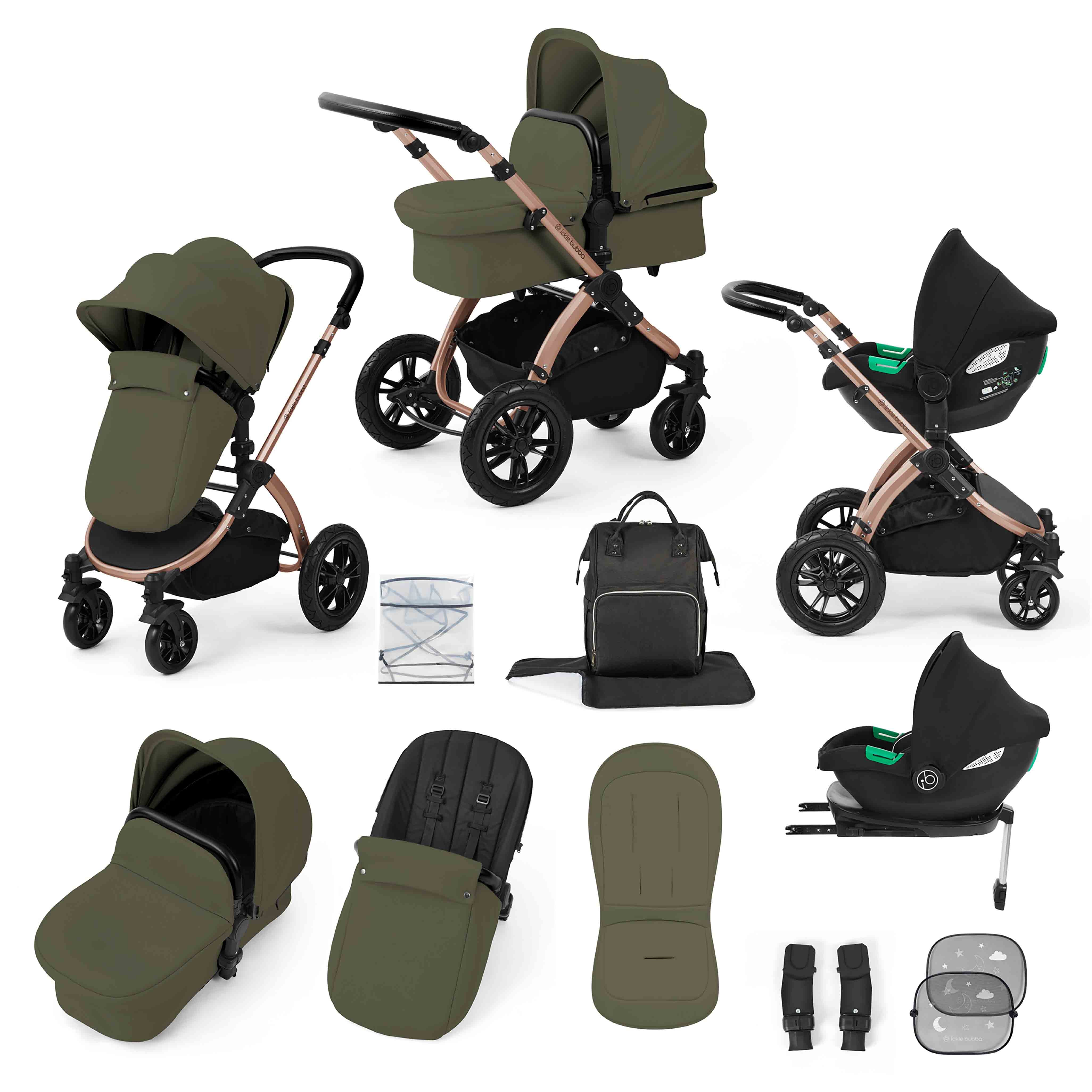 Système de voyage tout-en-un Stomp Luxe Cirrus i-Size avec base ISOFIX