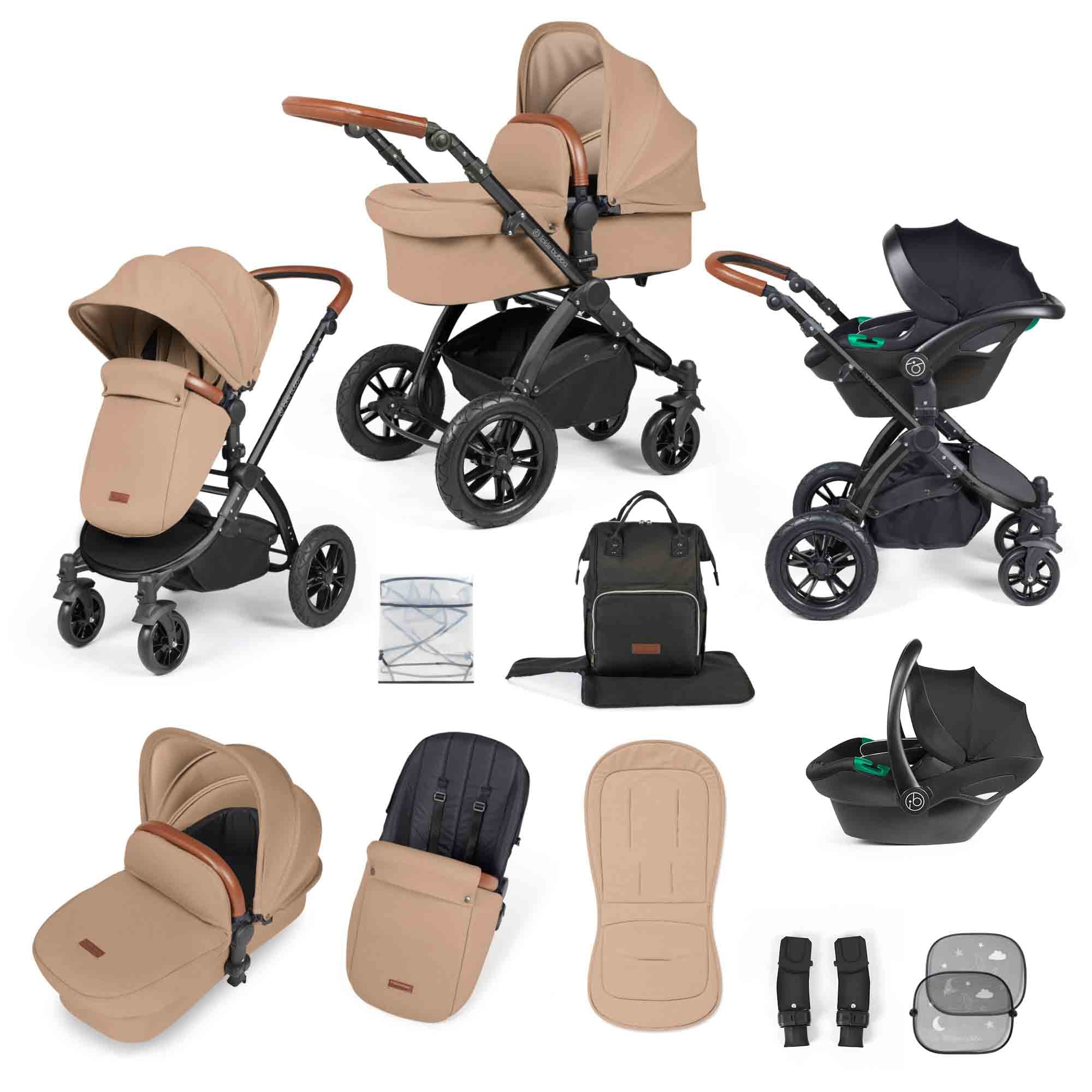 Système De Voyage Ickle Bubba Virgo 13 Pièces - Poussette Simple à Double, 17 Configurations, Avec Siège Auto I-Size Cirrus | Naissance à 2 Enfants