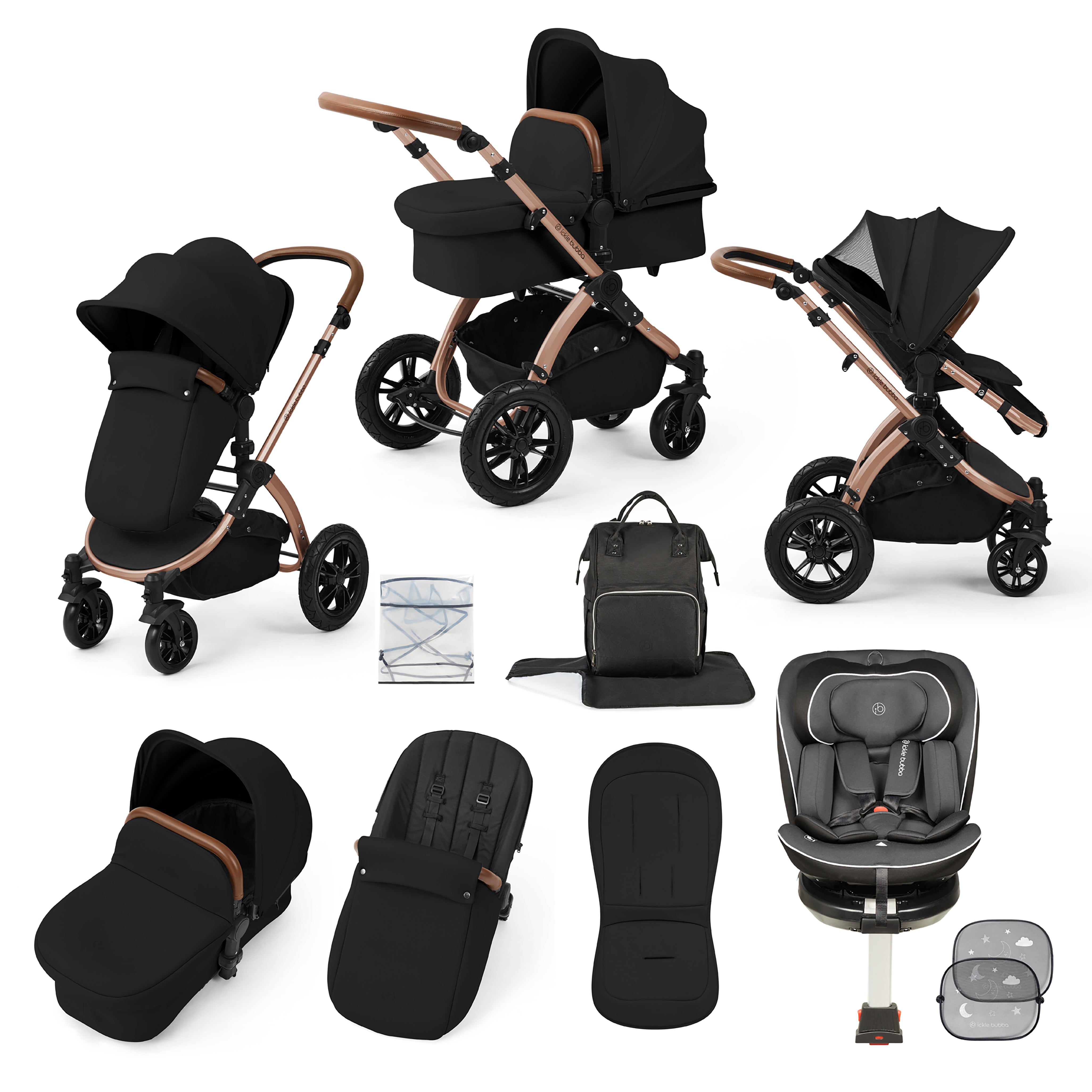 Ensemble de voyage Stomp Luxe avec siège auto Radial i-Size Plus 360 Tour 40-150cm Isofix