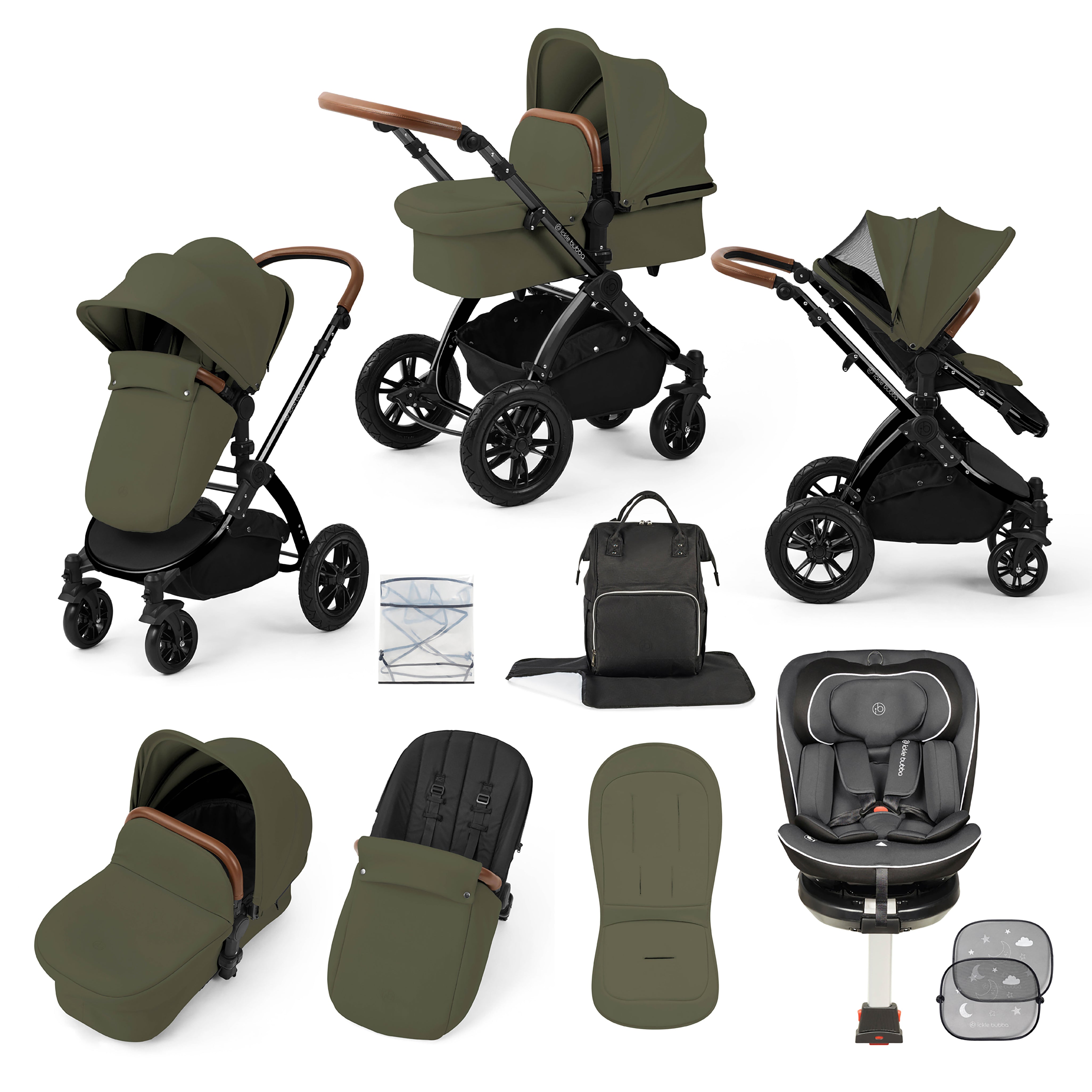Ensemble de voyage Stomp Luxe avec siège auto Radial i-Size Plus 360 Tour 40-150cm Isofix