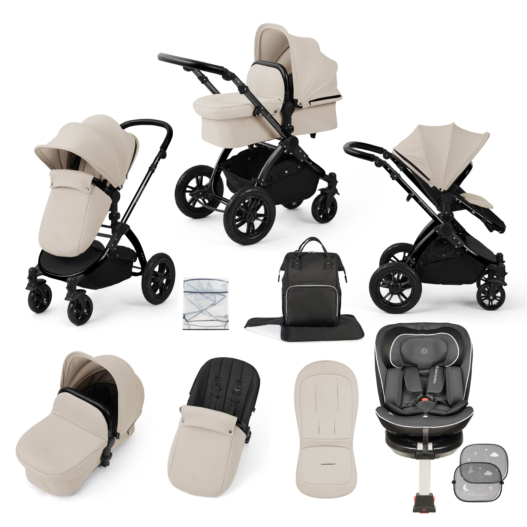 Ensemble de voyage Stomp Luxe avec siège auto Radial i-Size Plus 360 Tour 40-150cm Isofix