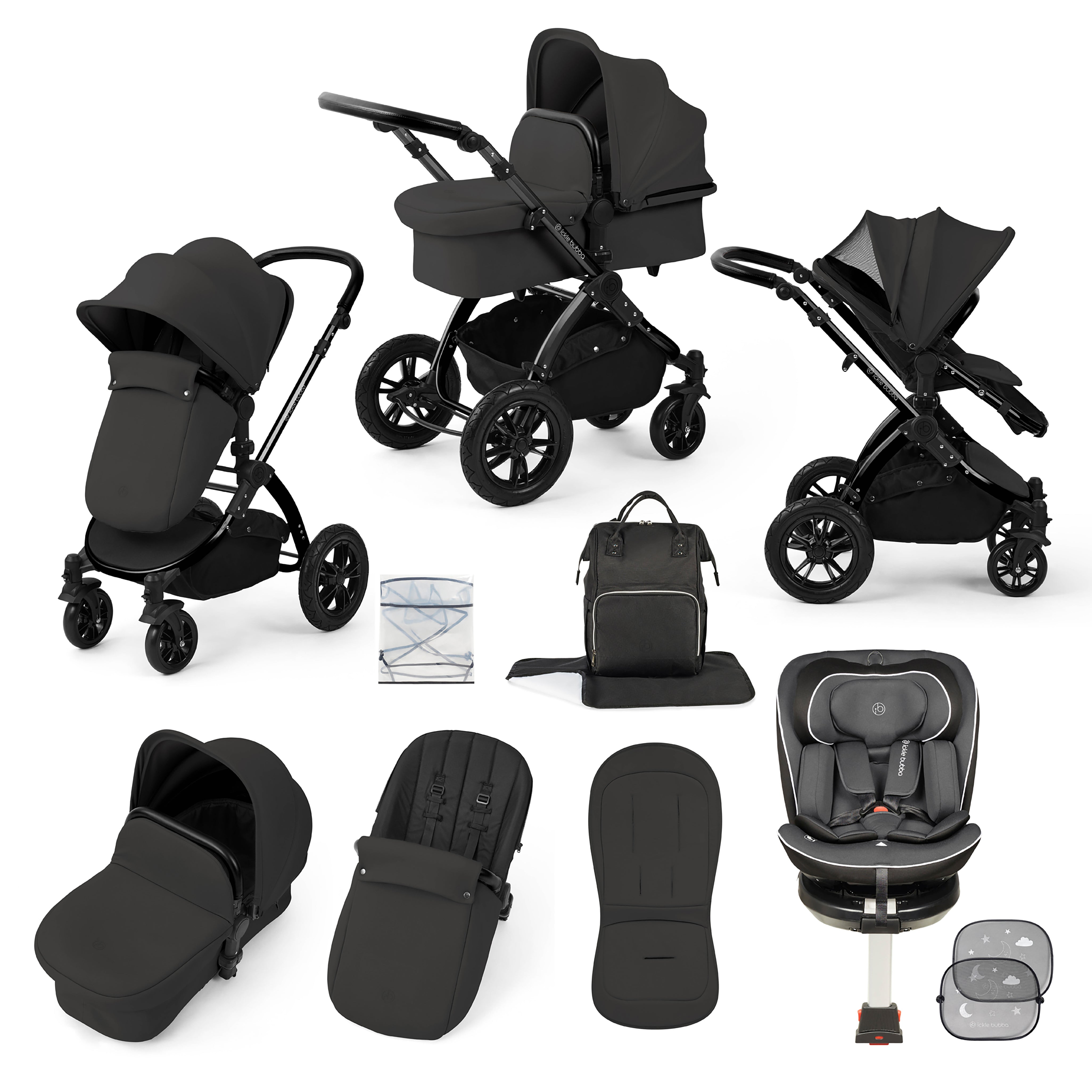 Ensemble de voyage Stomp Luxe avec siège auto Radial i-Size Plus 360 Tour 40-150cm Isofix
