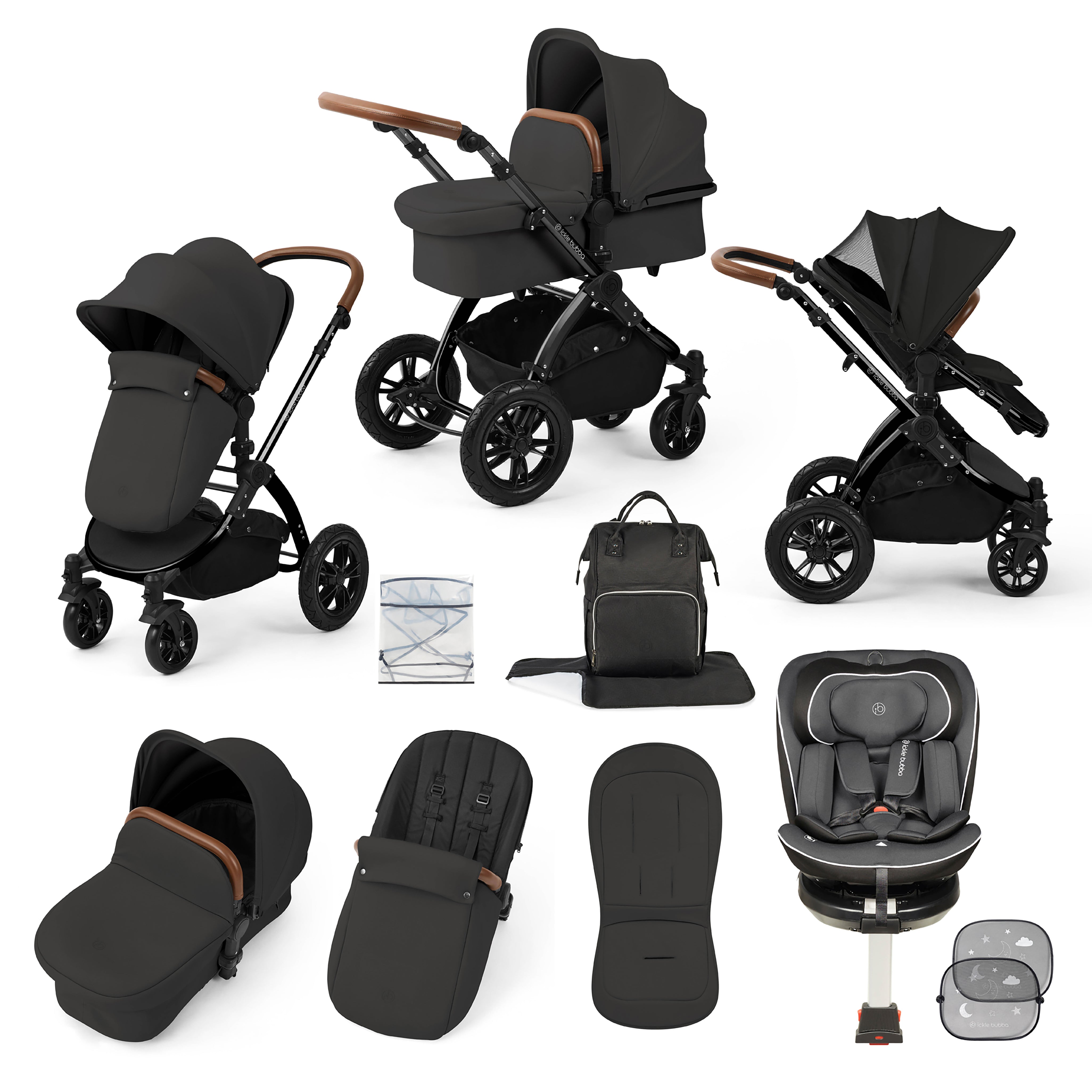 Ensemble de voyage Stomp Luxe avec siège auto Radial i-Size Plus 360 Tour 40-150cm Isofix