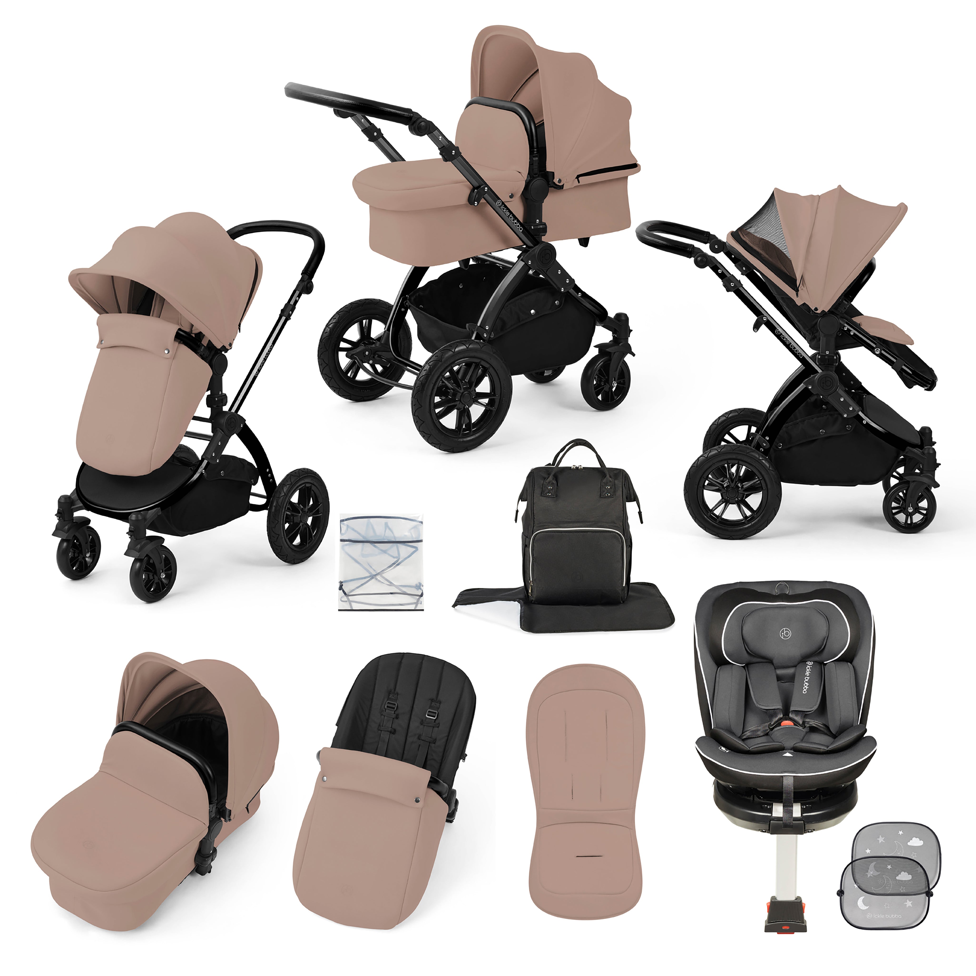 Ensemble de voyage Stomp Luxe avec siège auto Radial i-Size Plus 360 Tour 40-150cm Isofix