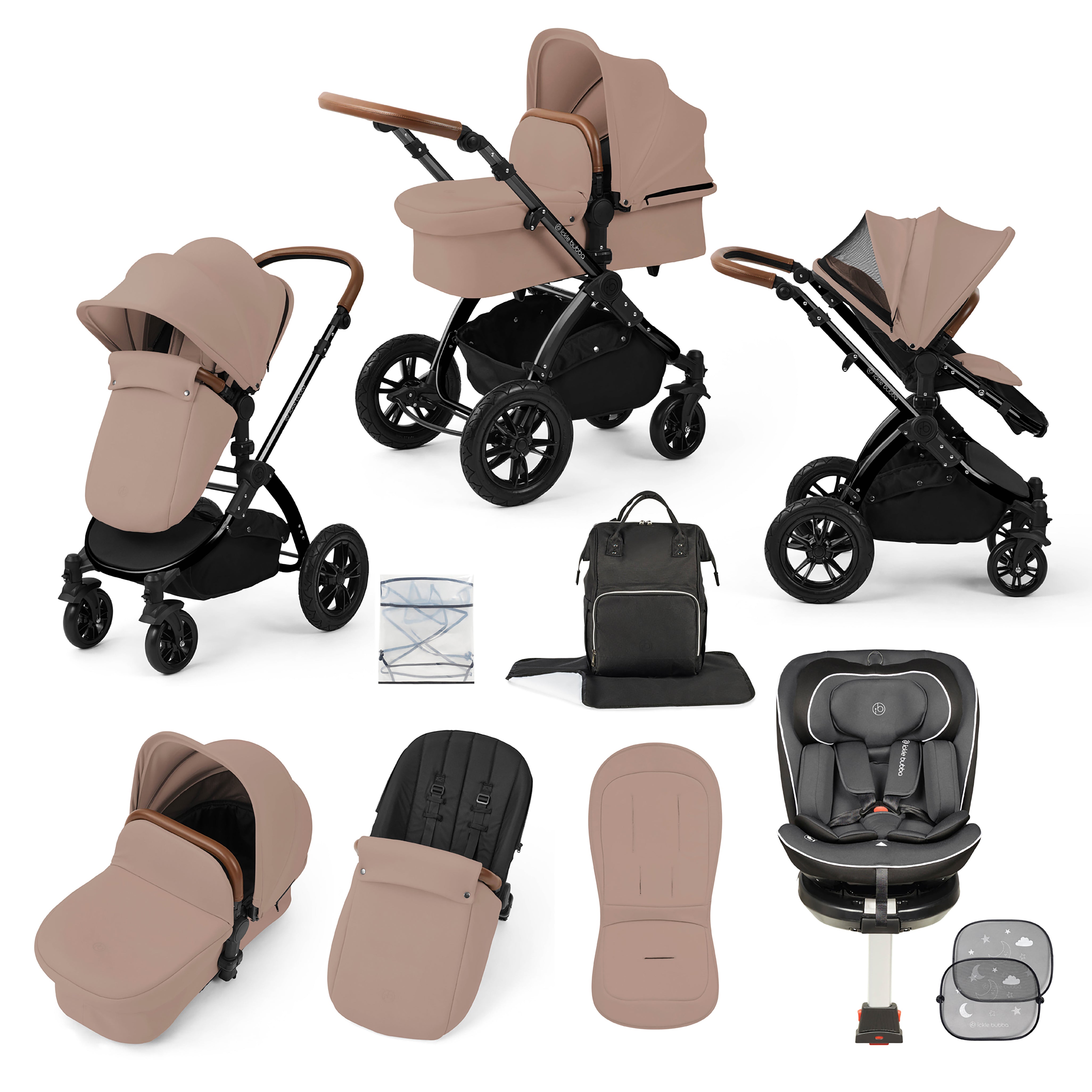 Ensemble de voyage Stomp Luxe avec siège auto Radial i-Size Plus 360 Tour 40-150cm Isofix