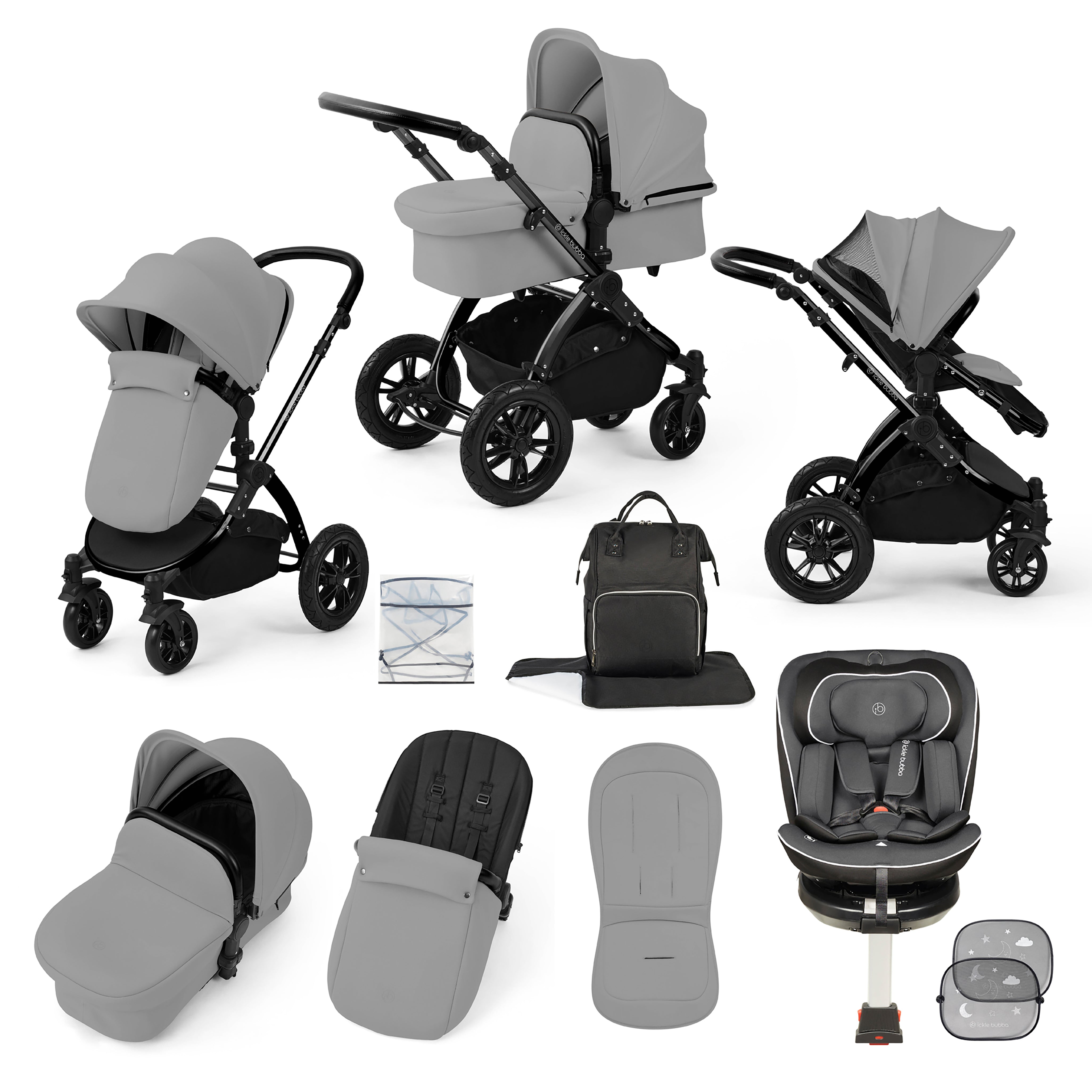 Ensemble de voyage Stomp Luxe avec siège auto Radial i-Size Plus 360 Tour 40-150cm Isofix
