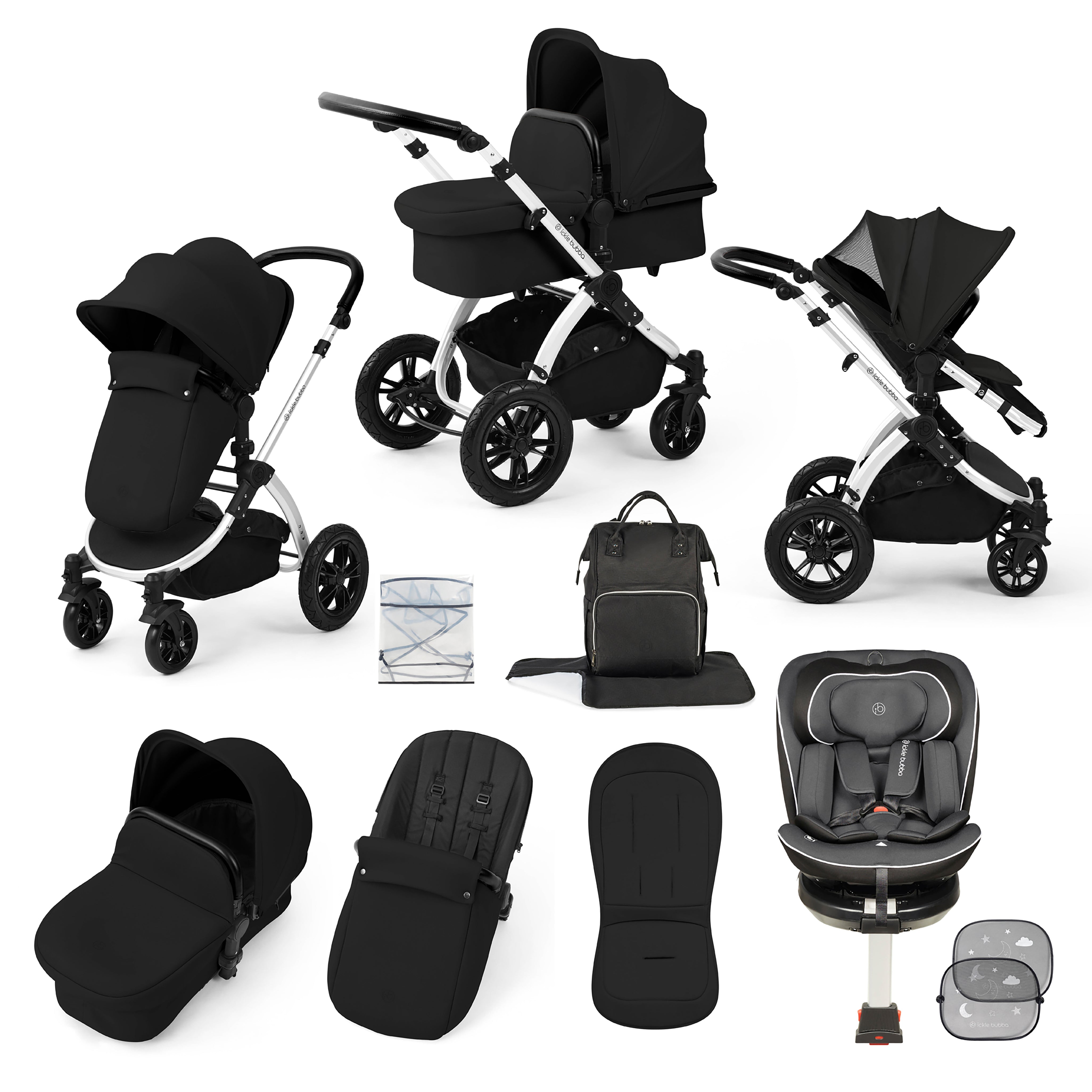 Ensemble de voyage Stomp Luxe avec siège auto Radial i-Size Plus 360 Tour 40-150cm Isofix