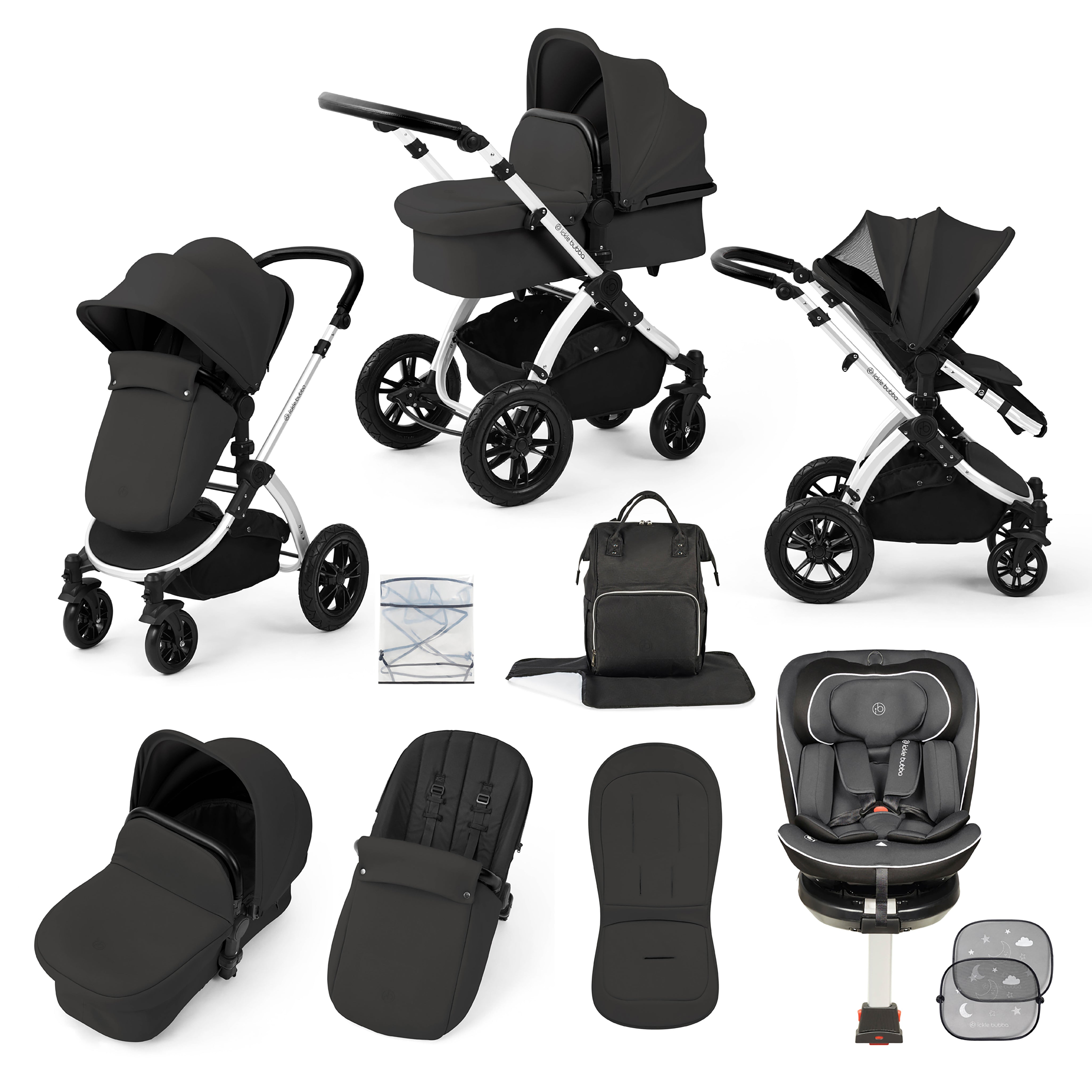 Ensemble de voyage Stomp Luxe avec siège auto Radial i-Size Plus 360 Tour 40-150cm Isofix