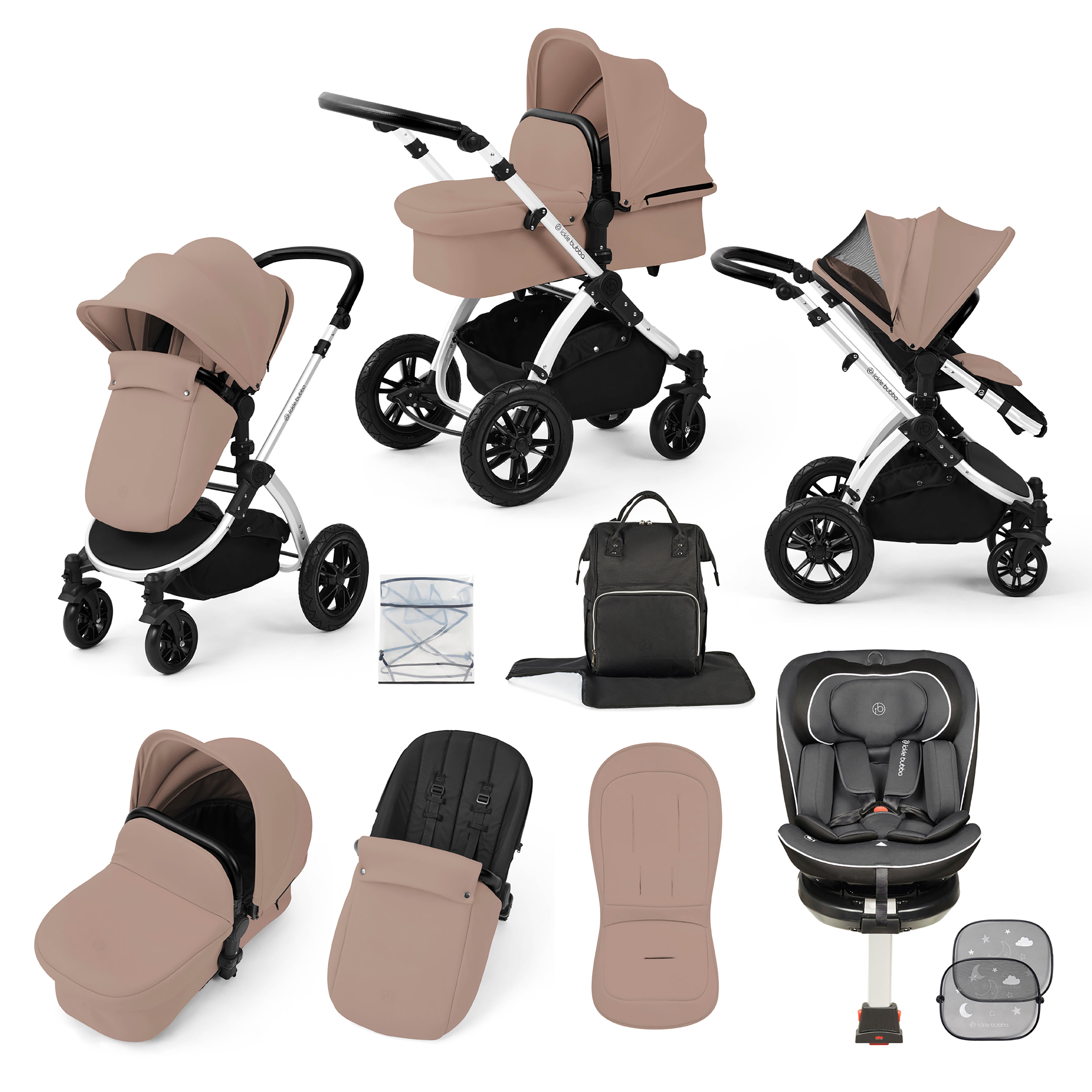 Ensemble de voyage Stomp Luxe avec siège auto Radial i-Size Plus 360 Tour 40-150cm Isofix