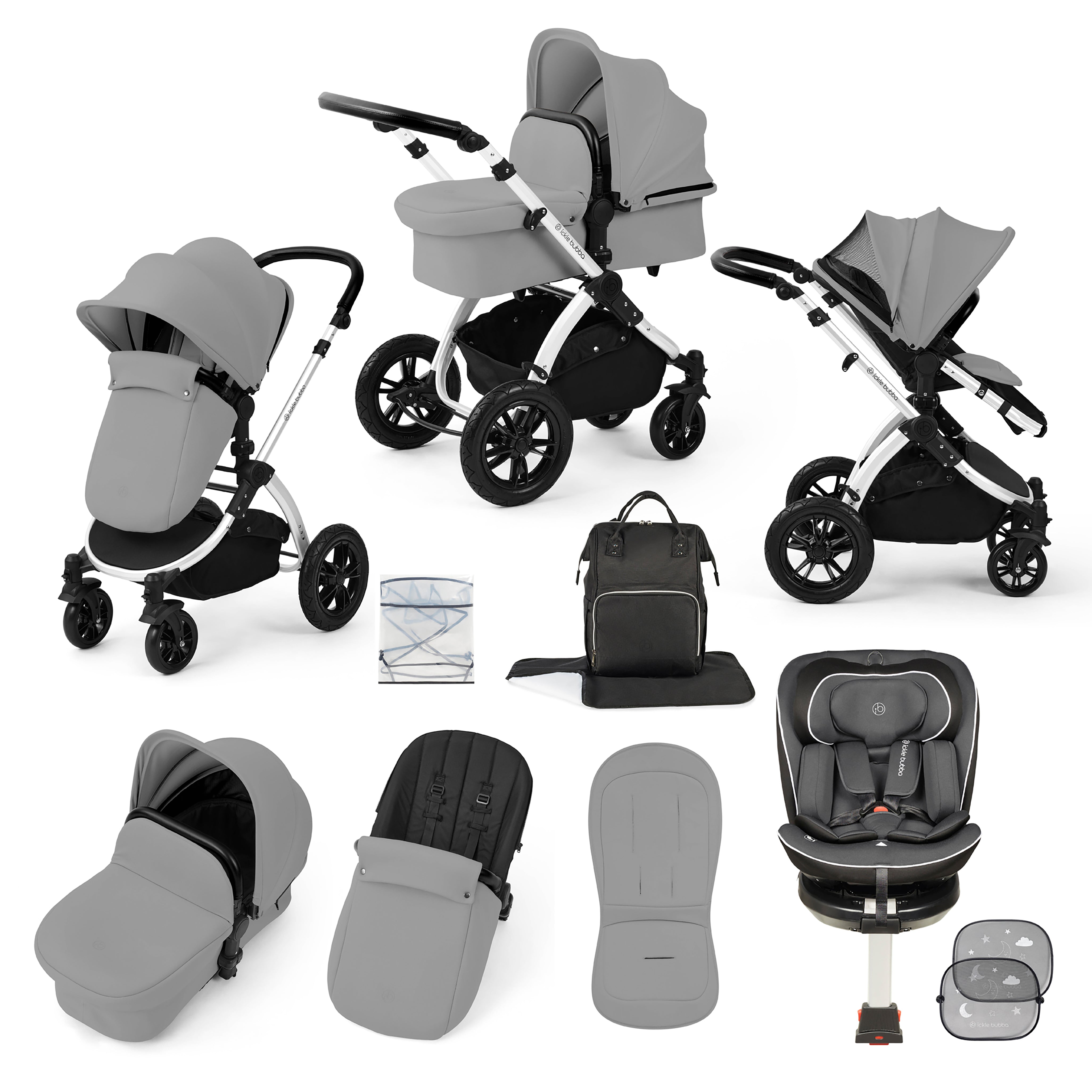 Ensemble de voyage Stomp Luxe avec siège auto Radial i-Size Plus 360 Tour 40-150cm Isofix