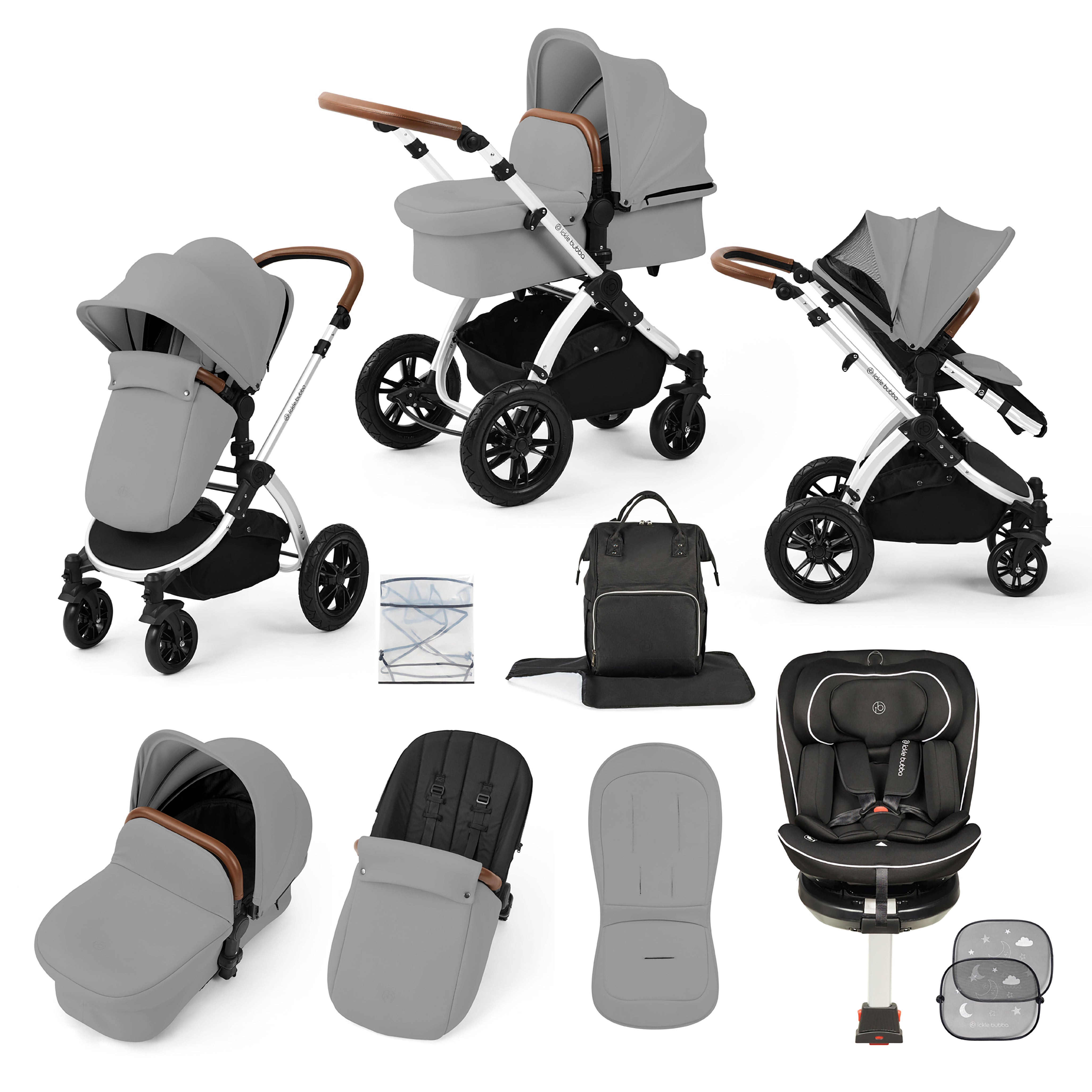 Ensemble de voyage Stomp Luxe avec siège auto Radial i-Size Plus 360 Tour 40-150cm Isofix